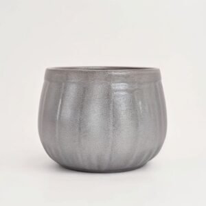 Pot ceramic Wave granit grey