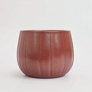 Pot ceramic  matte bordo