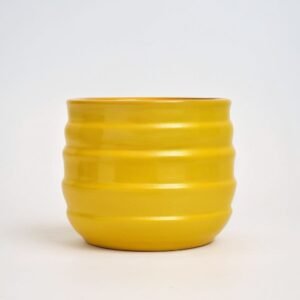 Pot ceramic  matte amber
