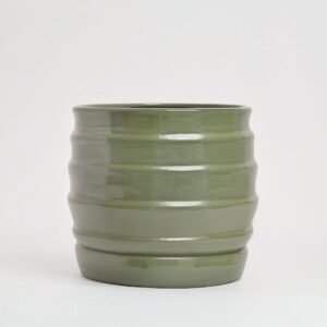 Pot ceramic  matte olive