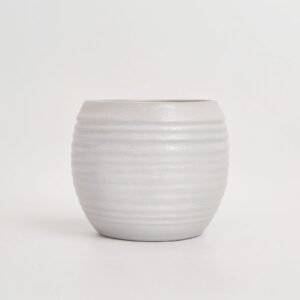 Pot ceramic Kropla pearl white