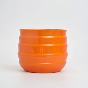Pot ceramic  matte orange